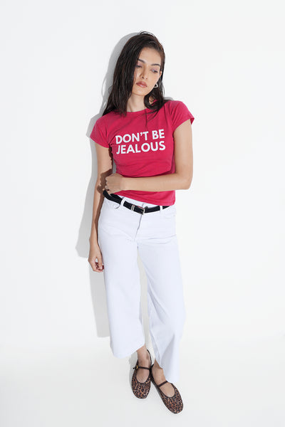 Graphic Fitted Tee- Red