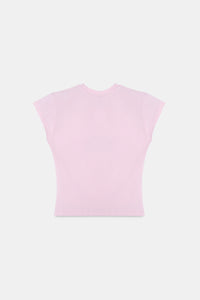 Graphic Fitted Tee- Pink