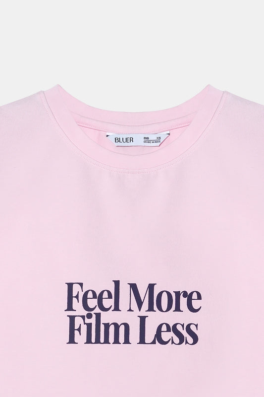 Graphic Fitted Tee- Pink