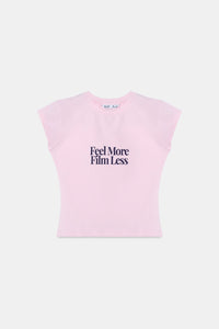 Graphic Fitted Tee- Pink