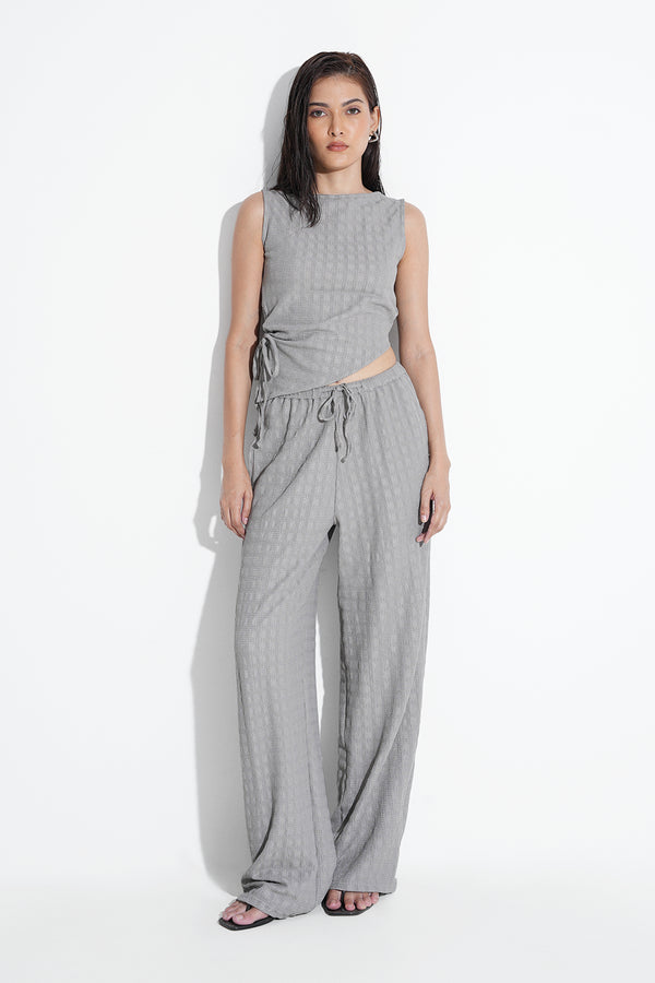 Grey Ruched Co-ord Set