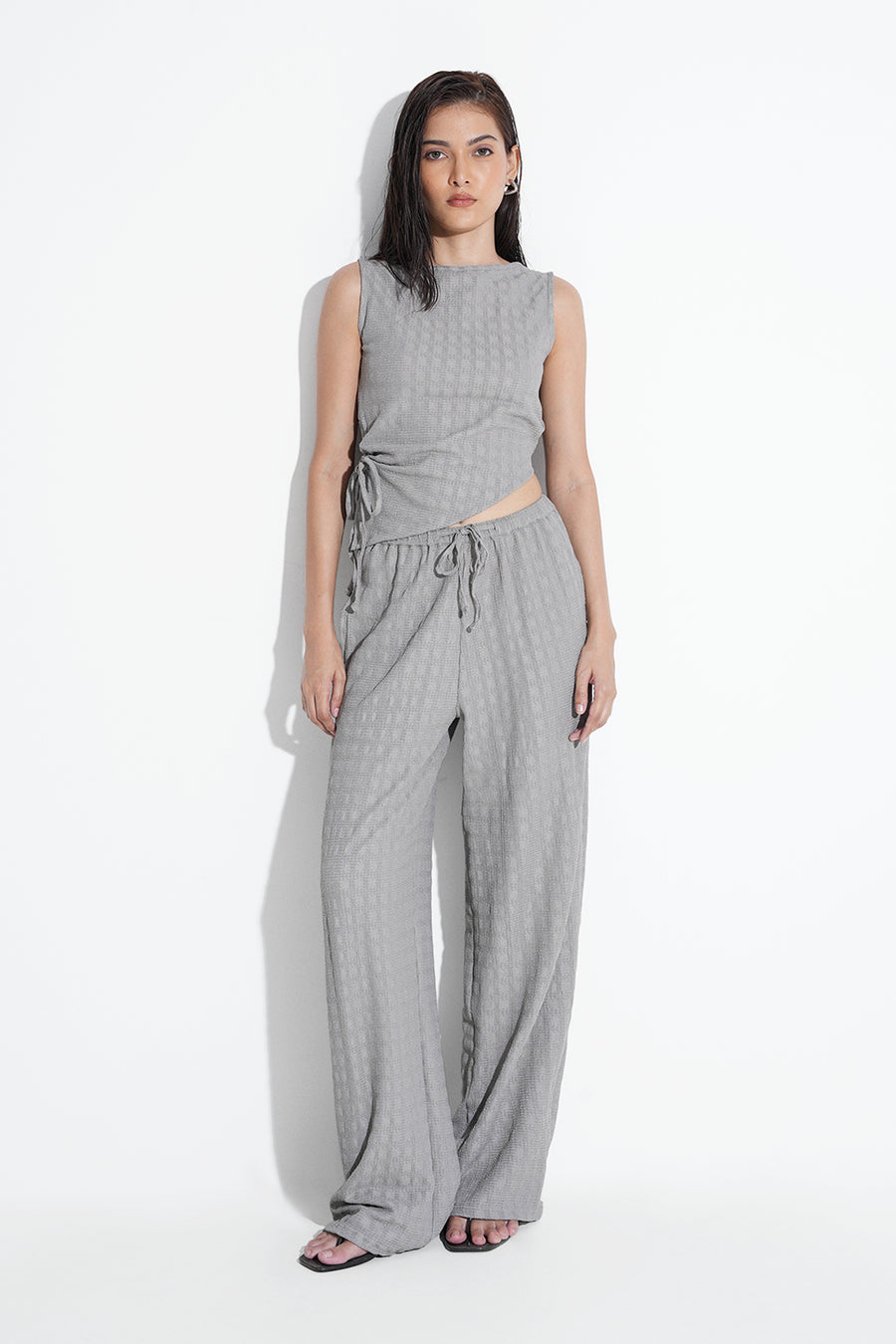 Grey Ruched Co-ord Set