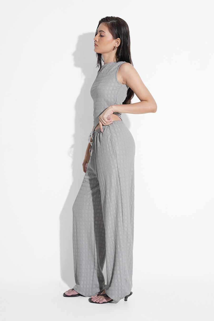 Grey Ruched Co-ord Set