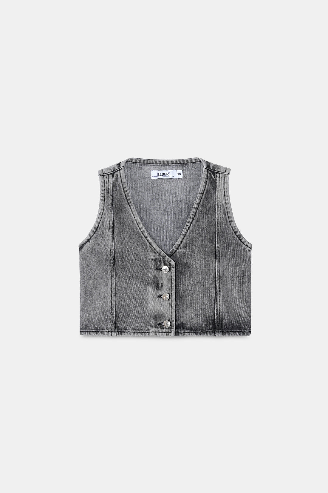 Grey Denim Waist Coat