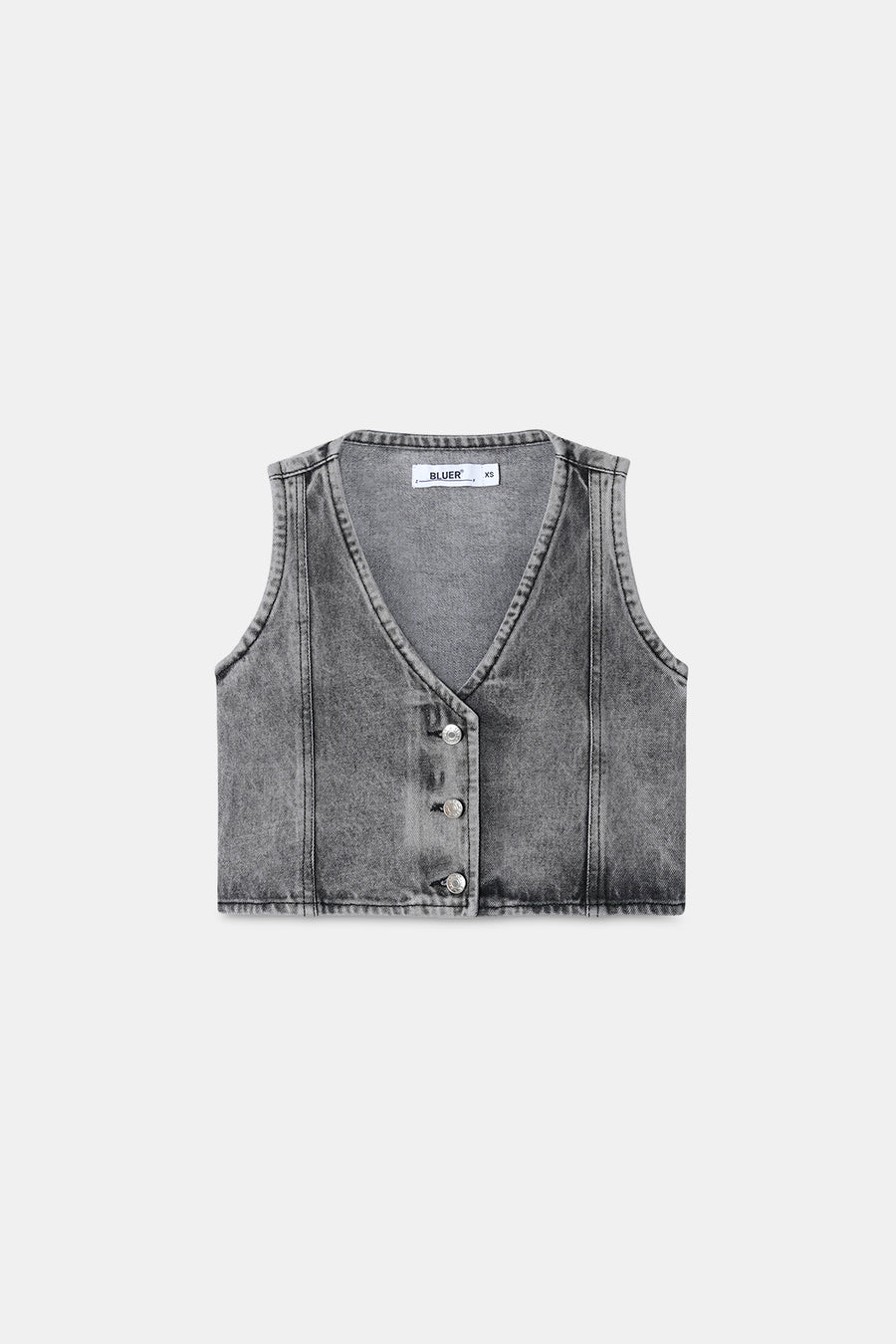 Grey Denim Waist Coat