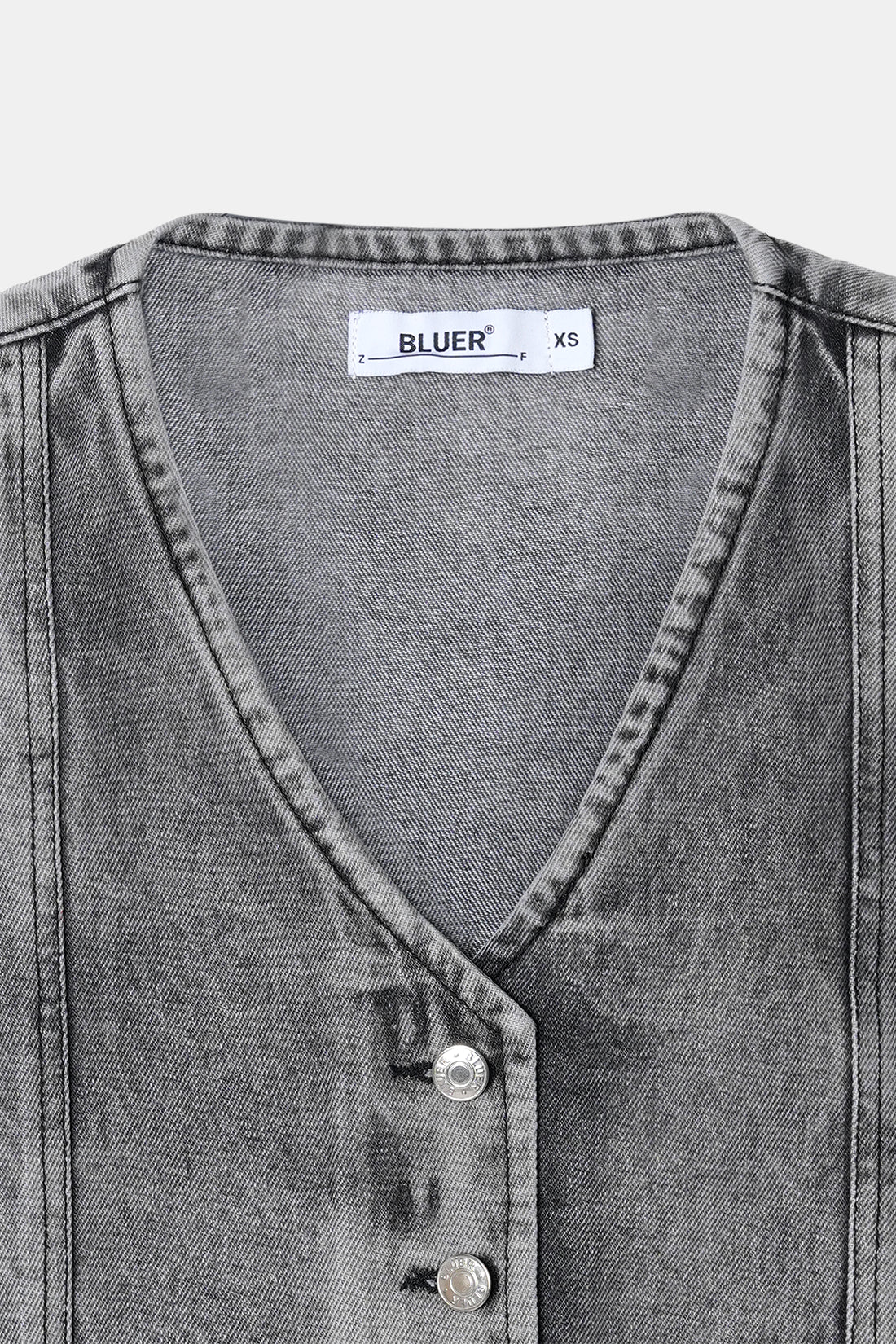 Grey Denim Waist Coat