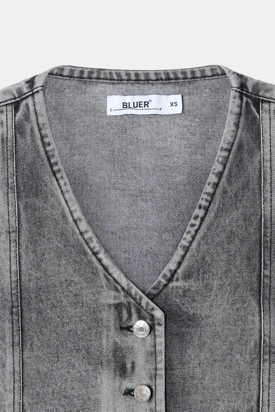 Grey Denim Waist Coat