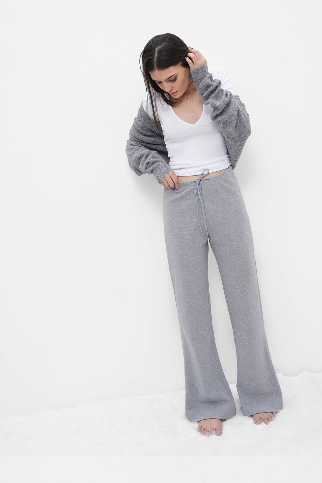 Grey Flared Joggers