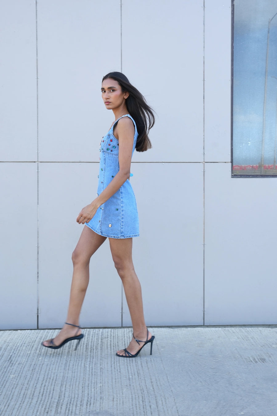 Handcrafted Gemstone Mini Dress