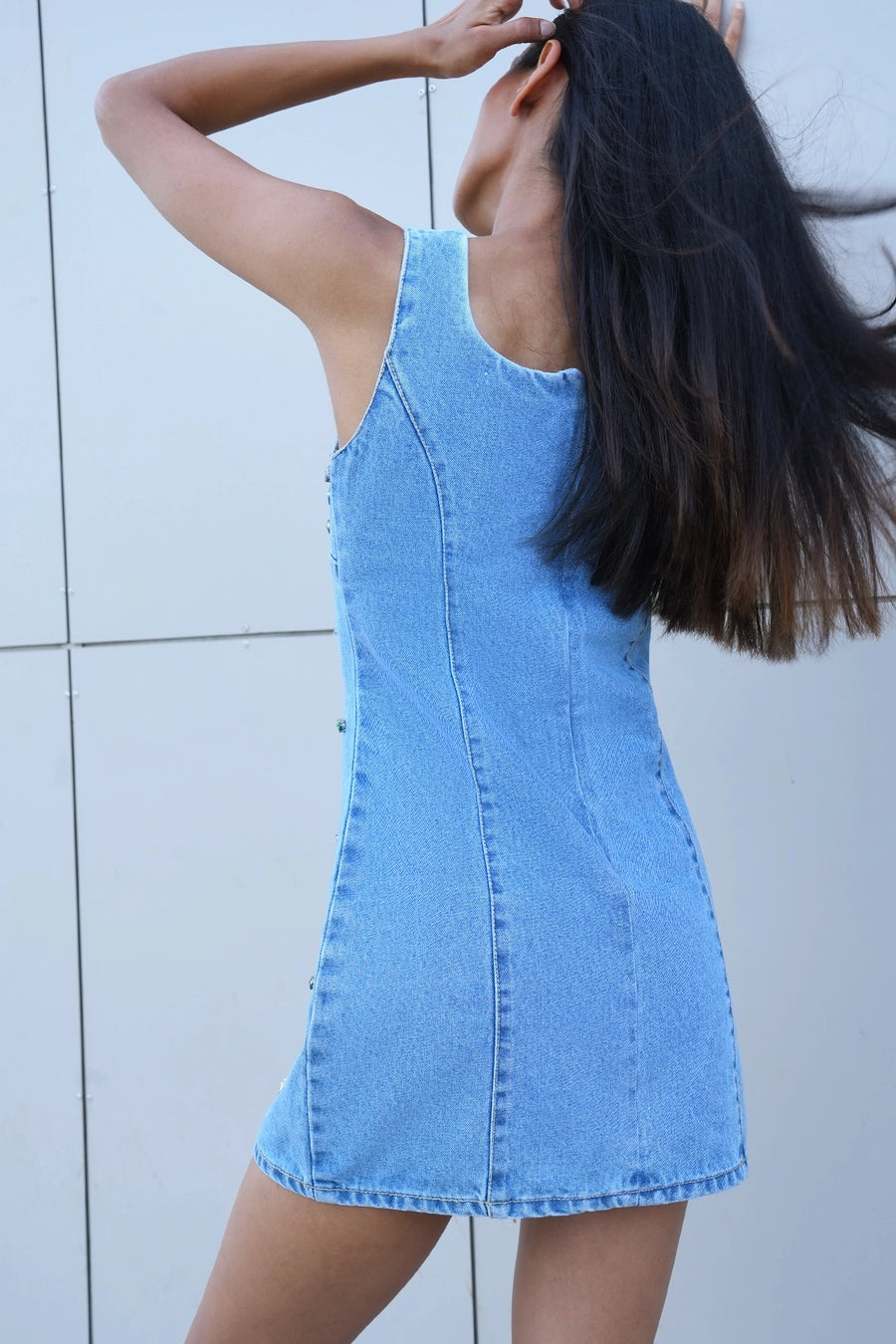 Handcrafted Gemstone Mini Dress