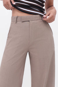 Hazelnut High-Rise Tailored Trouser