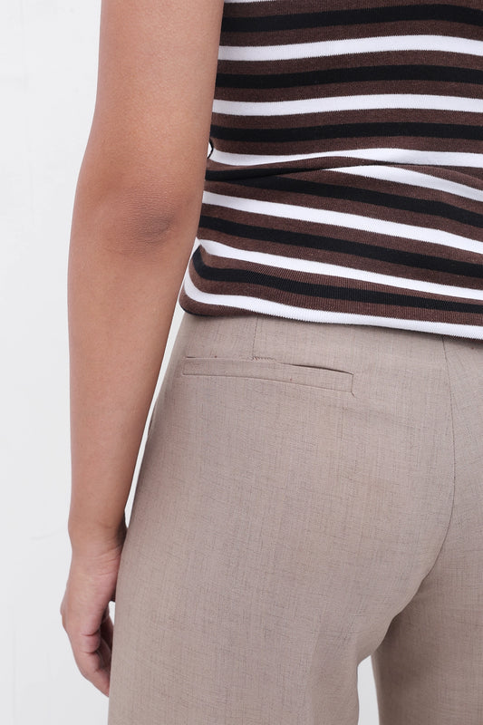 Hazelnut High-Rise Tailored Trouser