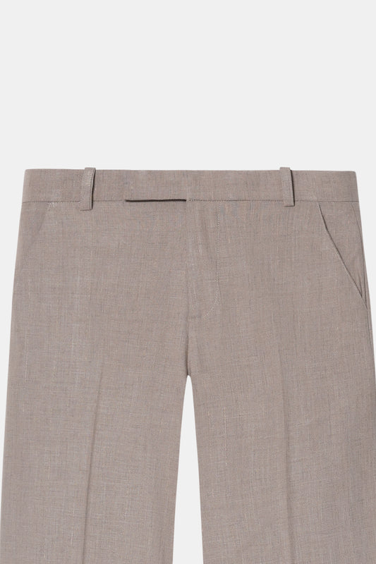 Hazelnut High-Rise Tailored Trouser