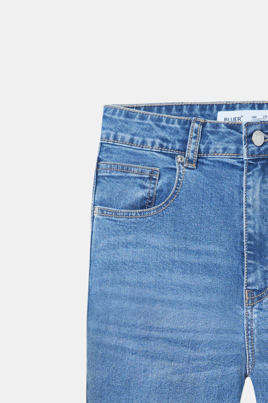 High-Rise Light Blue Flared Jeans