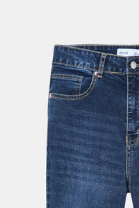 High-Rise Deep Indigo Flared Jeans