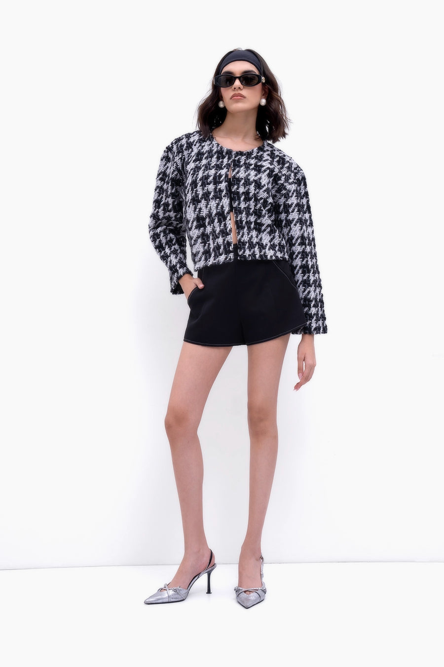 Houndstooth Tweed Jacket