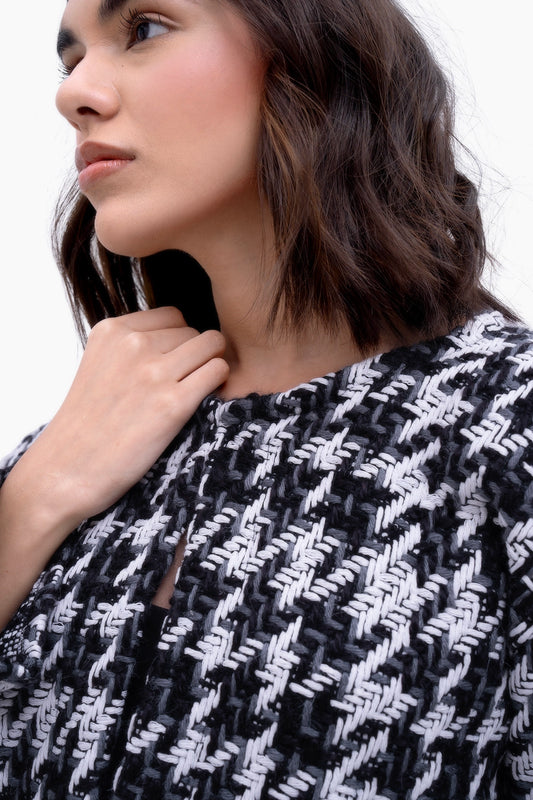 Houndstooth Tweed Jacket
