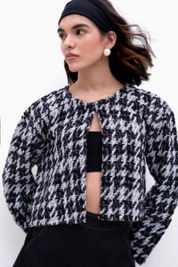 Houndstooth Tweed Jacket
