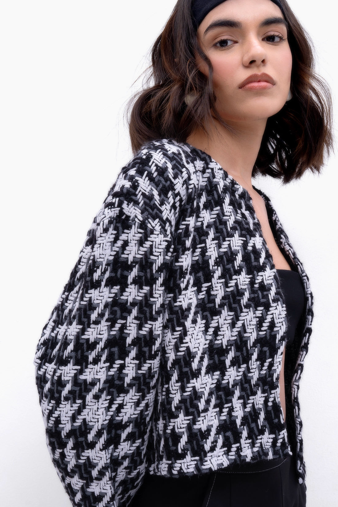 Houndstooth Tweed Jacket