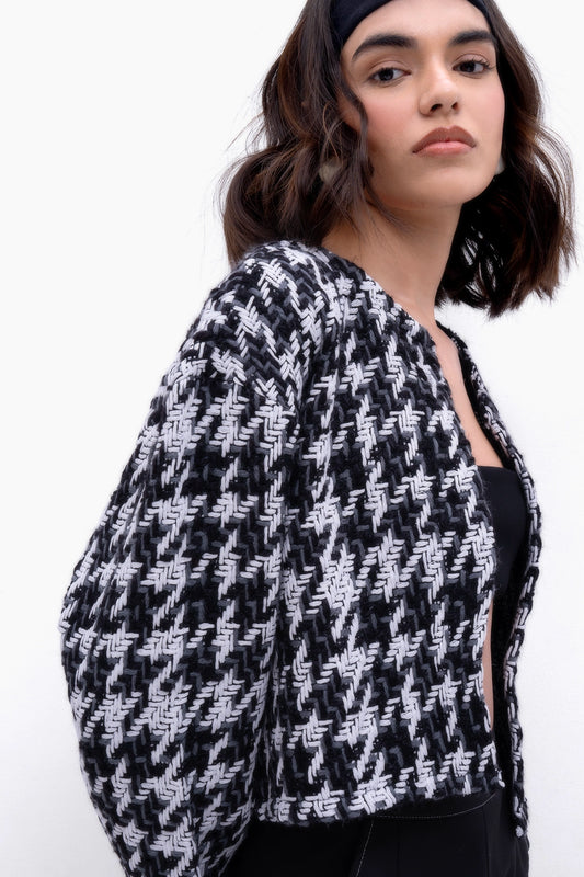 Houndstooth Tweed Jacket
