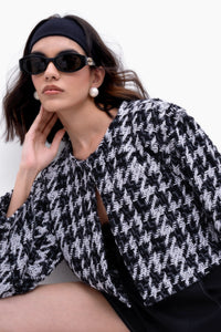 Houndstooth Tweed Jacket