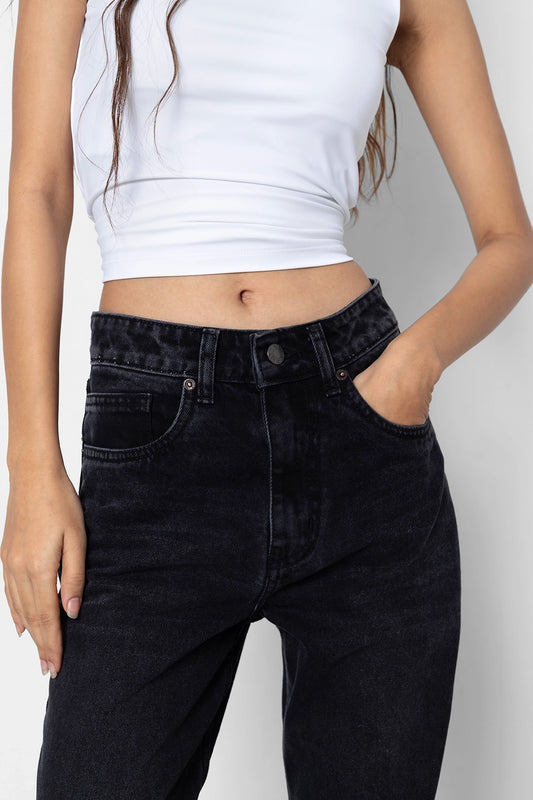 Black Straight Fit Jeans