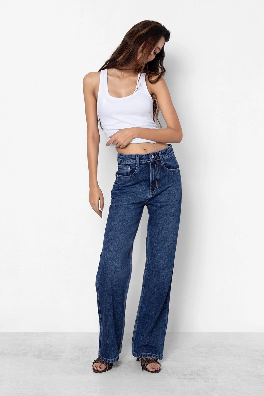 Dark Blue Straight Fit Jeans