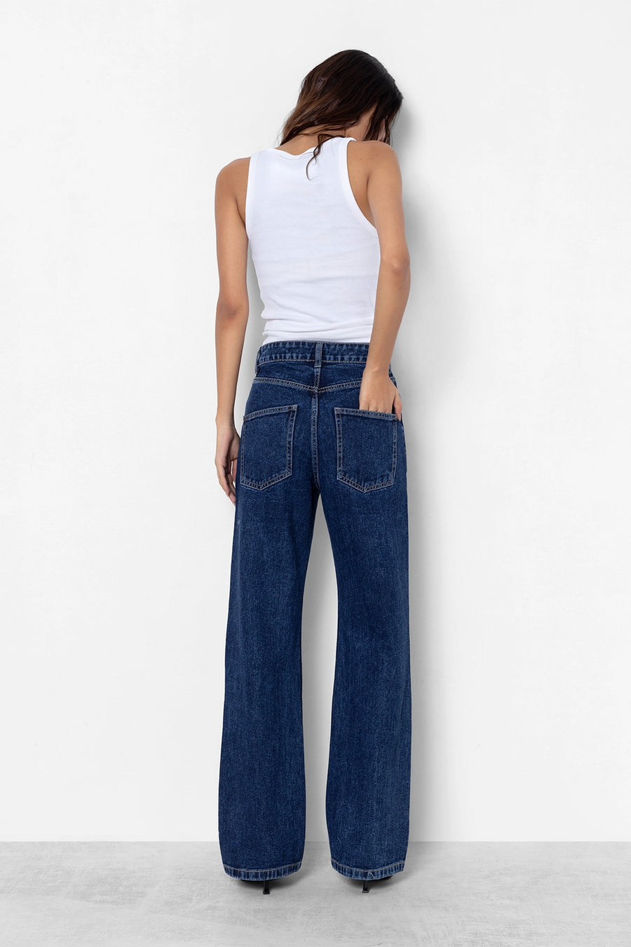 Dark Blue Straight Fit Jeans