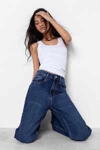 Dark Blue Straight Fit Jeans