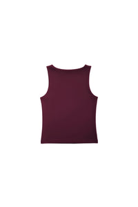 Burgundy Polyamide Tank Top