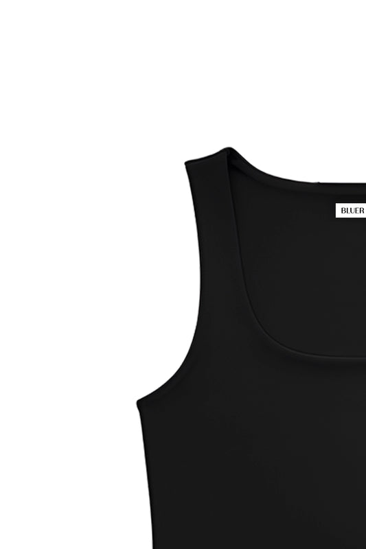 Black Polyamide Tank Top