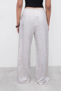 Jacquard Satin Pull-On Trouser