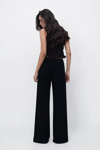 Jet Black Denim Sweatpants
