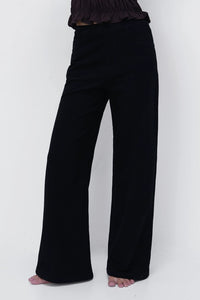 Jet Black Denim Sweatpants