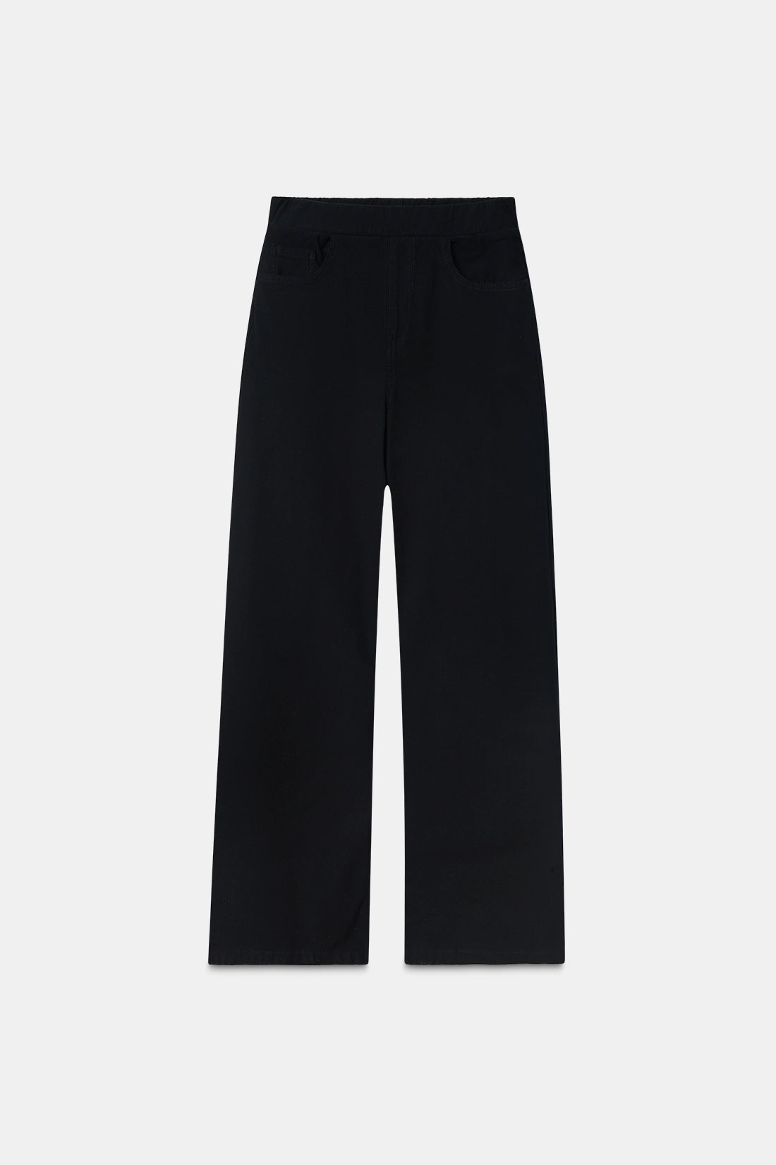 Jet Black Denim Sweatpants