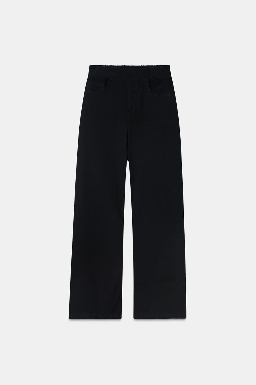 Jet Black Denim Sweatpants