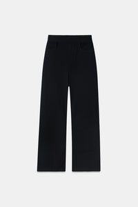 Jet Black Denim Sweatpants