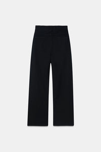 Jet Black Denim Sweatpants