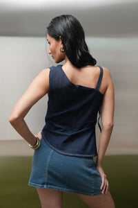 Knotted Denim Top