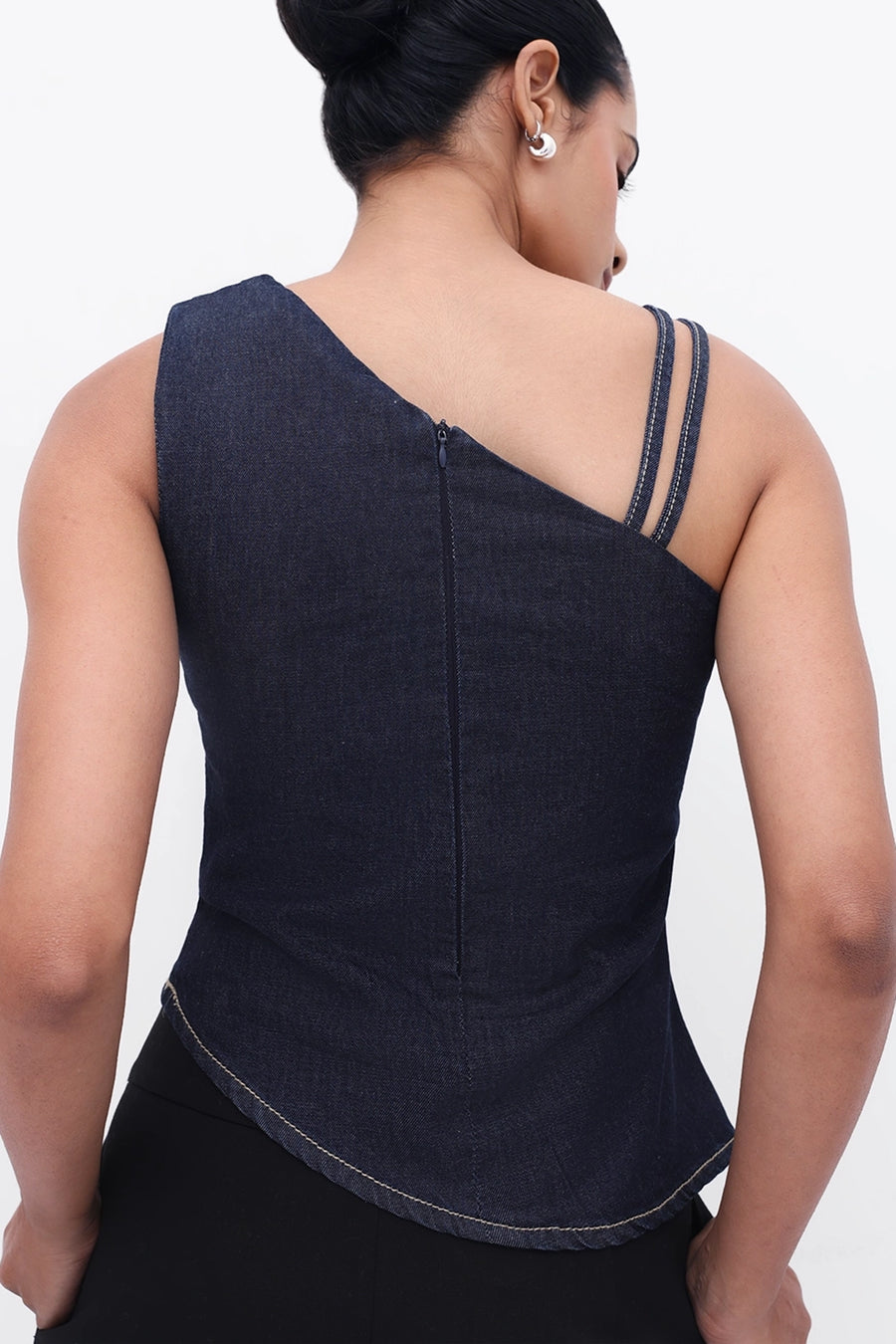 Knotted Denim Top