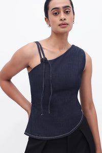 Knotted Denim Top