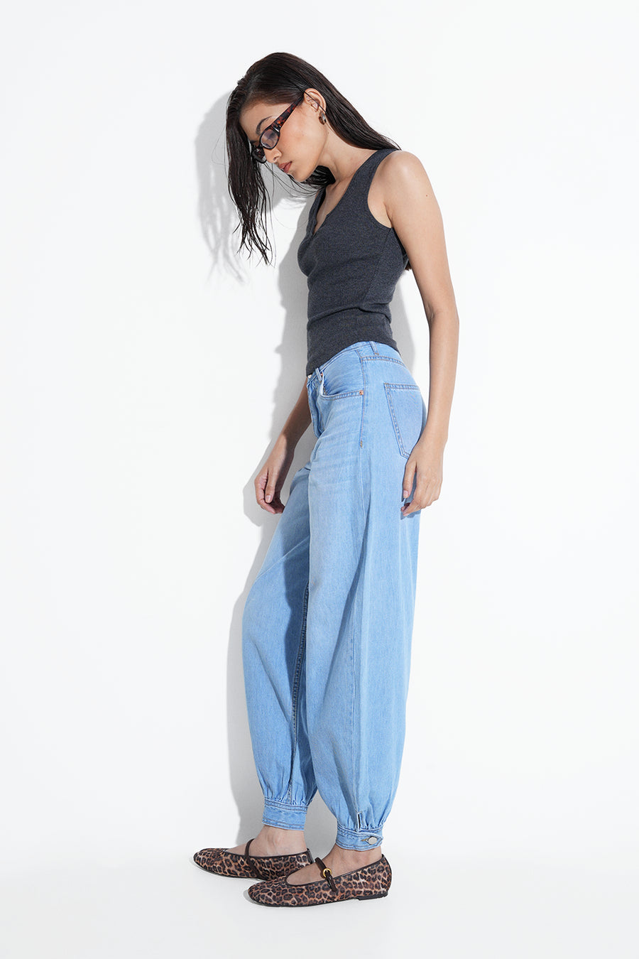 Light Wash Denim Joggers