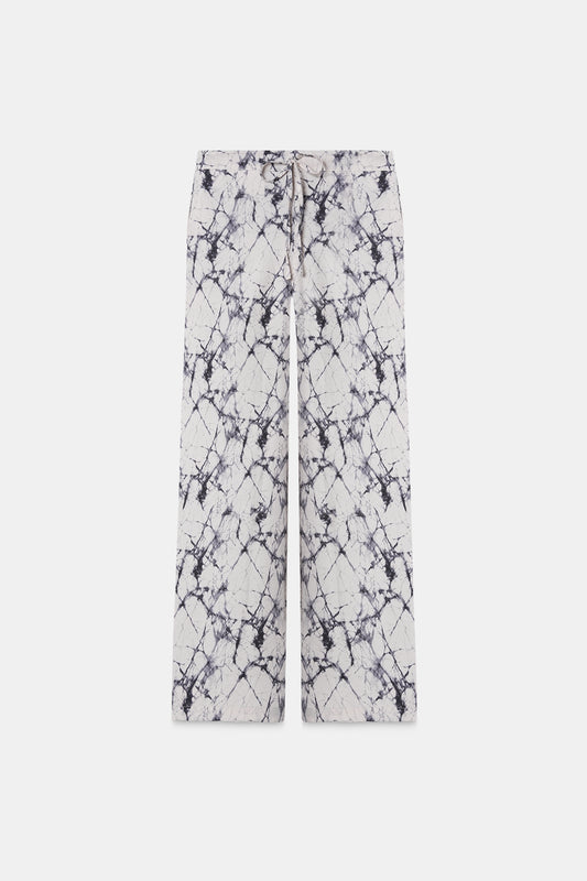 Marble Print High Waist Pants