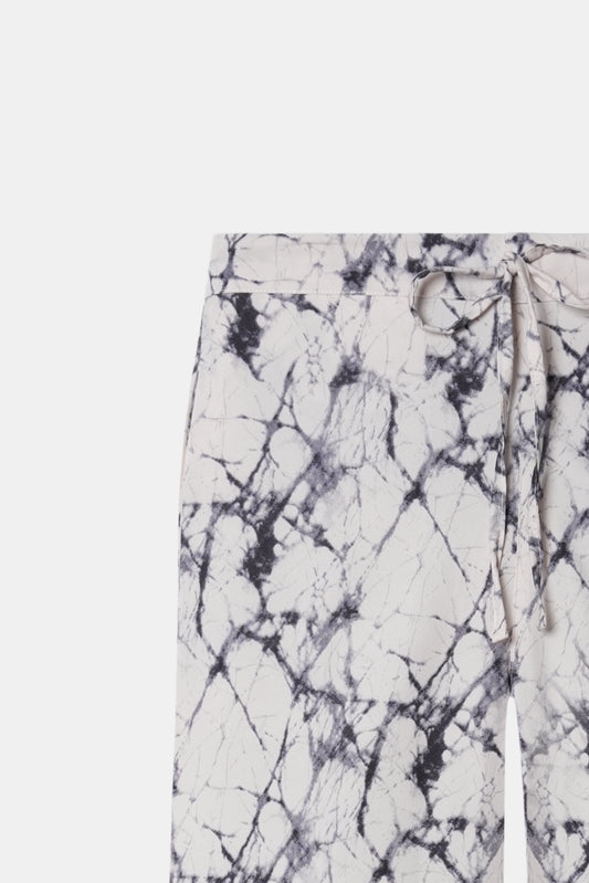 Marble Print High Waist Pants