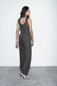 Metallic Knit Co-ord Set – Black