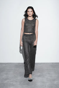 Metallic Knit Co-ord Set – Black