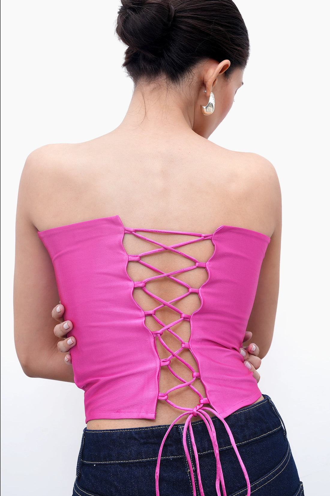 Metallic Pink Tube Top