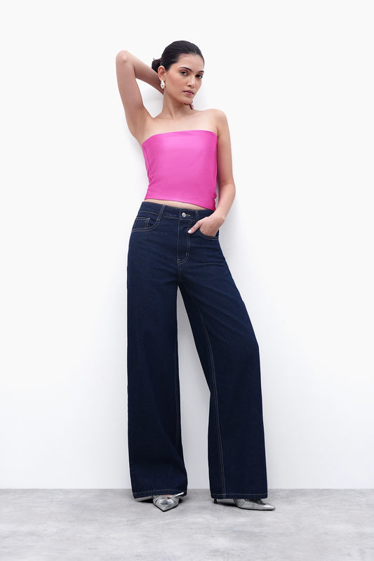 Metallic Pink Tube Top