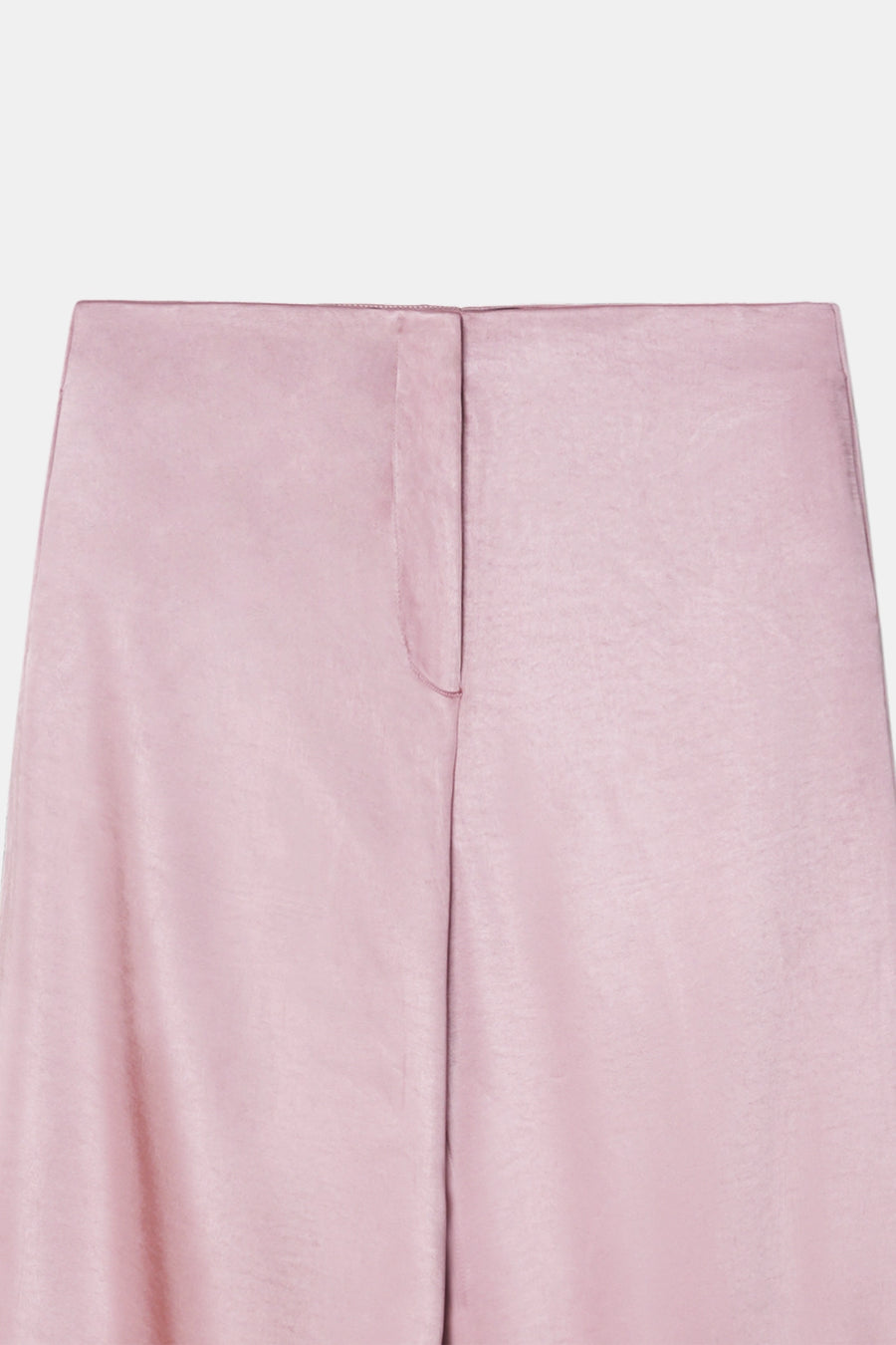 Mid-Rise Satin Trouser- Pink