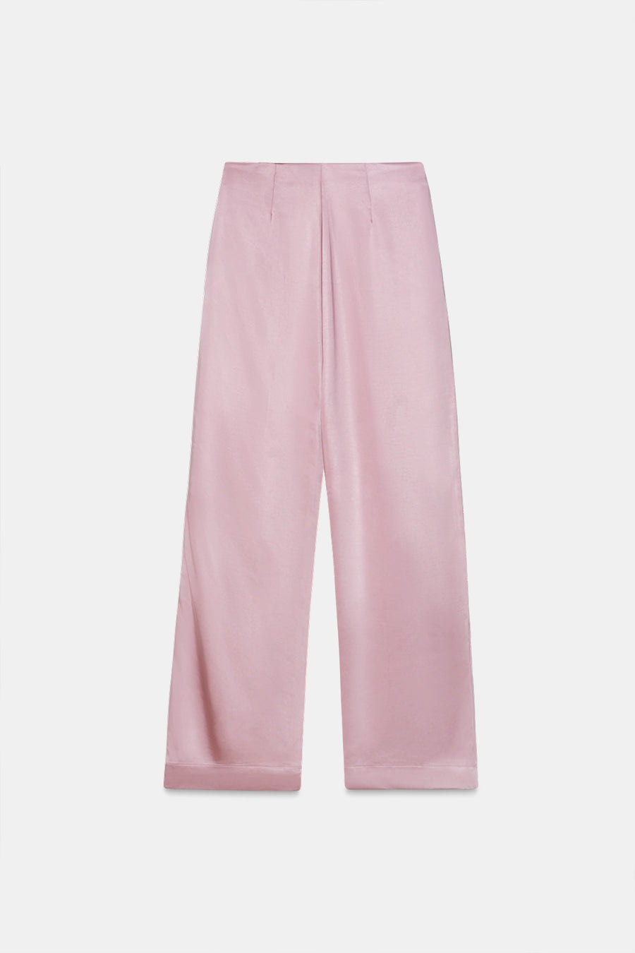 Mid-Rise Satin Trouser- Pink